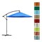 Pure Garden 10 Ft Offset Umbrella with Base, Hunter Green 50-LG1039 - alternate 3
